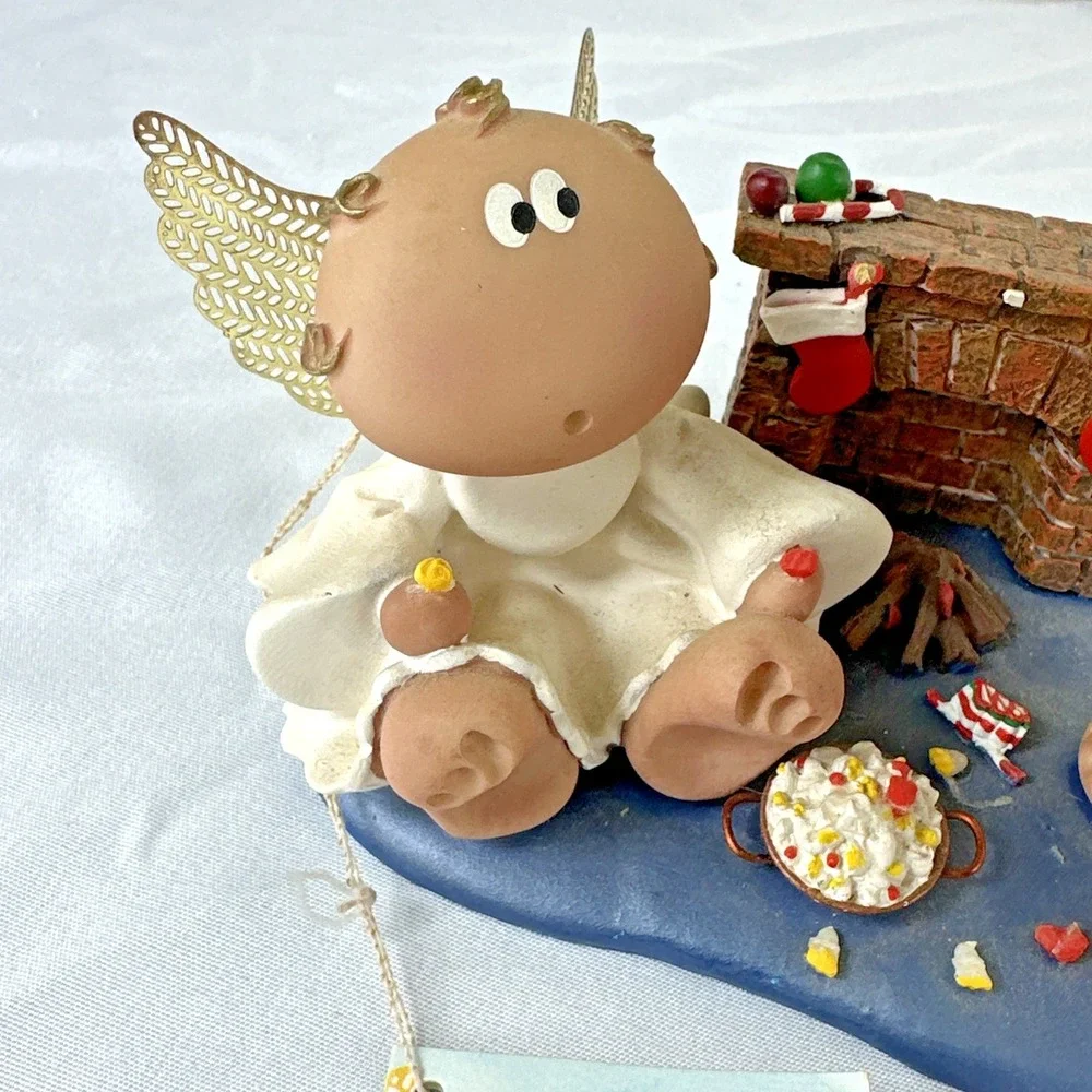 2001 Angel Cheeks Russ Double Angel Cheeks w/ FireplaceBase Kirks Kritters NWT